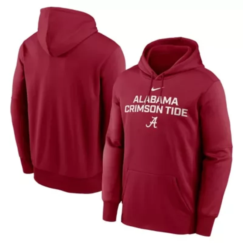 Alabama Crimson Tide NCAA Nike Team Stacked Performance Pullover Hoodie