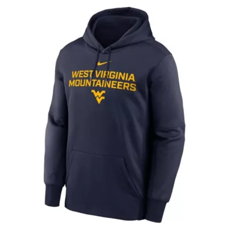 NCAA Nike West Virginia Mountaineers Team Stacked Performance Pullover Hoodie
