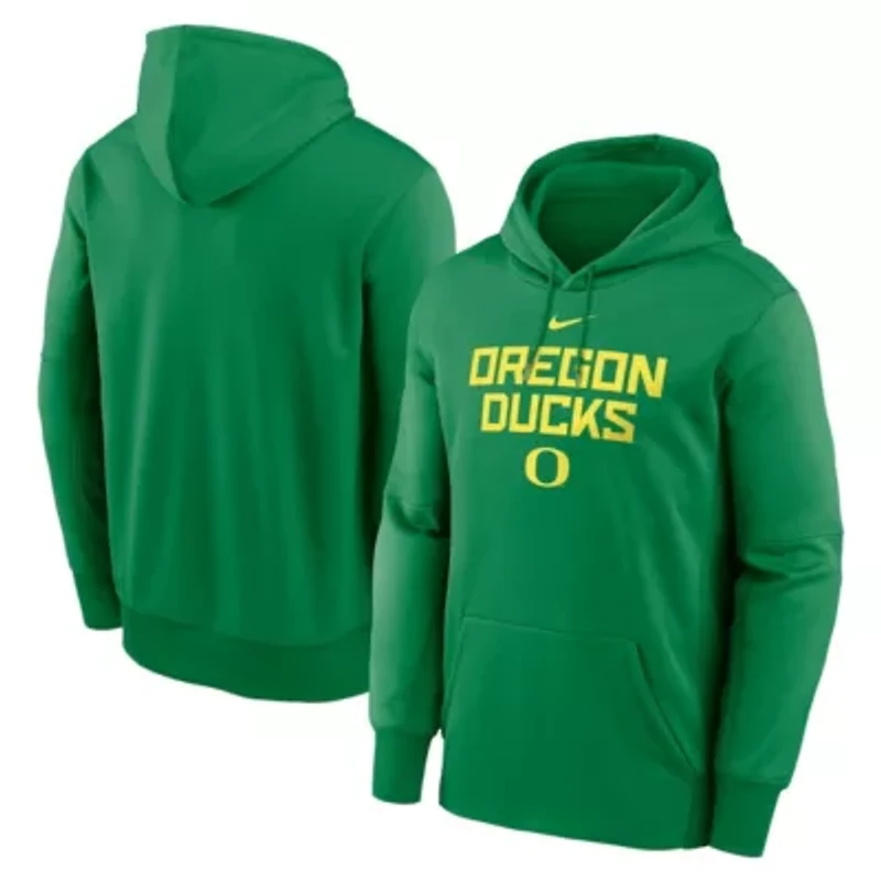 NCAA Nike Oregon Ducks Team Stacked Performance Pullover Hoodie