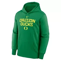 NCAA Nike Oregon Ducks Team Stacked Performance Pullover Hoodie