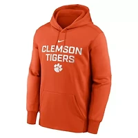 NCAA Nike Clemson Tigers Team Stacked Performance Pullover Hoodie