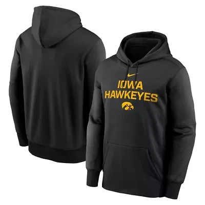 NCAA Nike Iowa Hawkeyes Team Stacked Performance Pullover Hoodie
