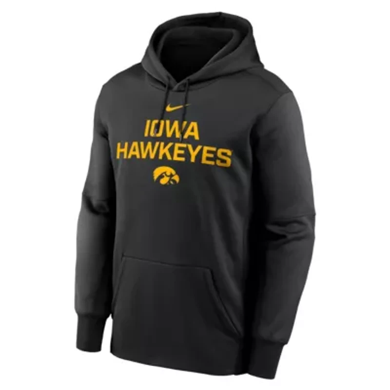 NCAA Nike Iowa Hawkeyes Team Stacked Performance Pullover Hoodie
