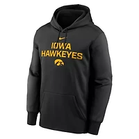 NCAA Nike Iowa Hawkeyes Team Stacked Performance Pullover Hoodie