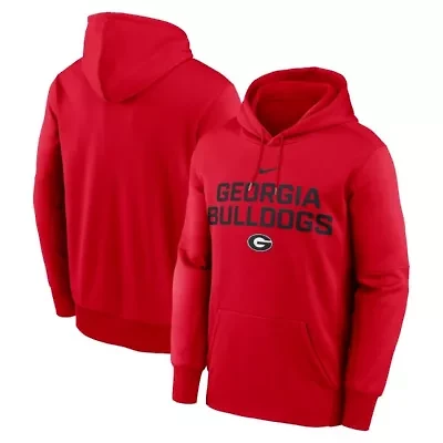 NCAA Nike Georgia Bulldogs Team Stacked Performance Pullover Hoodie