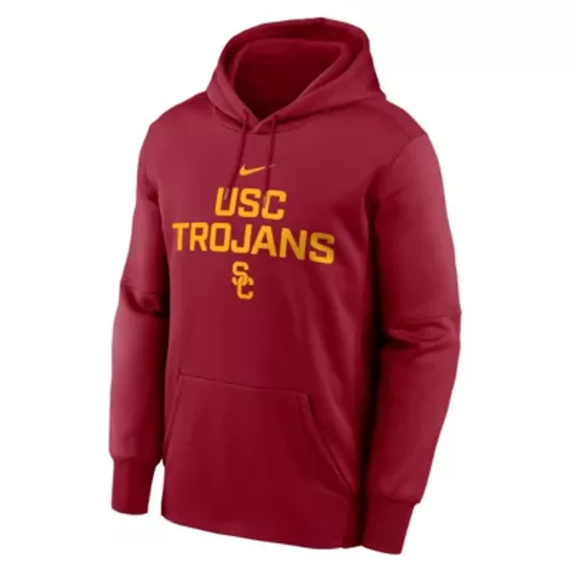 NCAA Nike USC Trojans Team Stacked Performance Pullover Hoodie