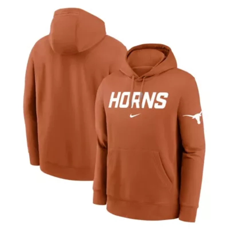 NCAA Nike Texas Longhorns Nickname Club Fleece Pullover Hoodie