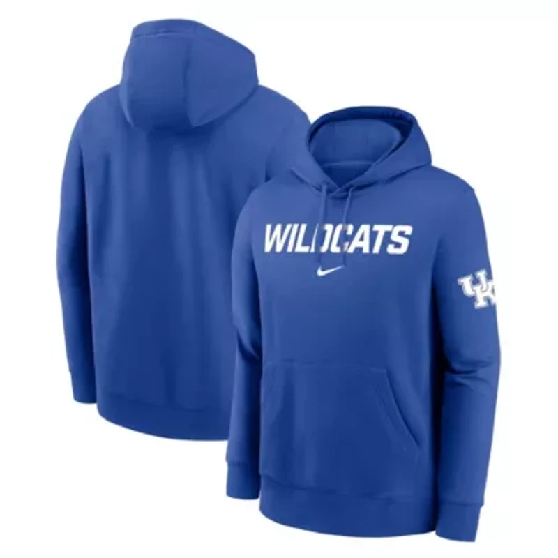 NCAA Nike Kentucky Wildcats Nickname Club Fleece Pullover Hoodie