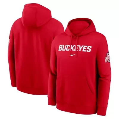 NCAA Nike Ohio State Buckeyes Nickname Club Fleece Pullover Hoodie