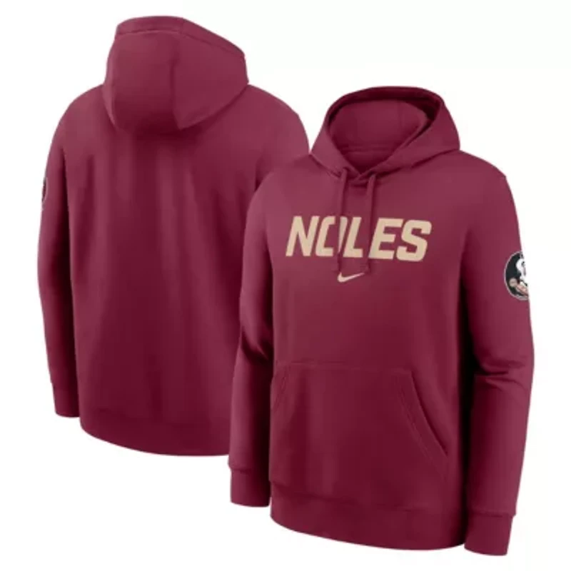 NCAA Nike Florida State Seminoles Nickname Club Fleece Pullover Hoodie