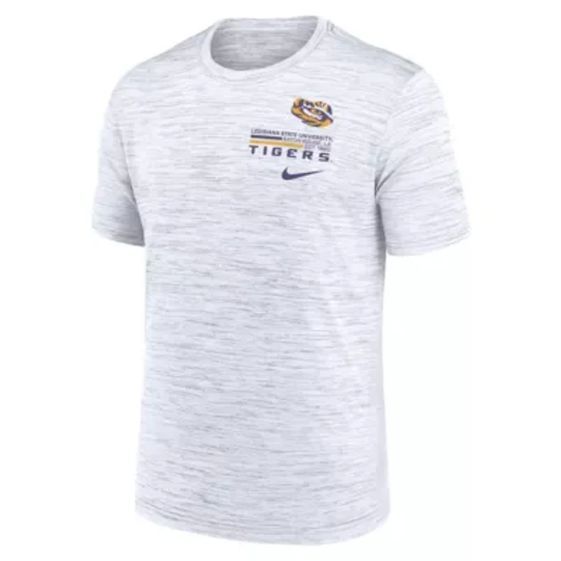 NCAA Nike LSU Tigers Velocity Stacked Dri-FIT T-Shirt
