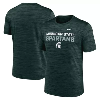 NCAA Nike Michigan State Spartans Campus Center Stack Velocity Dri-FIT T-Shirt