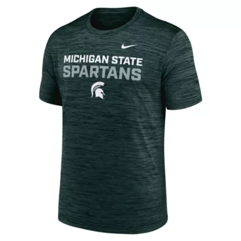 NCAA Nike Michigan State Spartans Campus Center Stack Velocity Dri-FIT T-Shirt