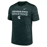 NCAA Nike Michigan State Spartans Campus Center Stack Velocity Dri-FIT T-Shirt