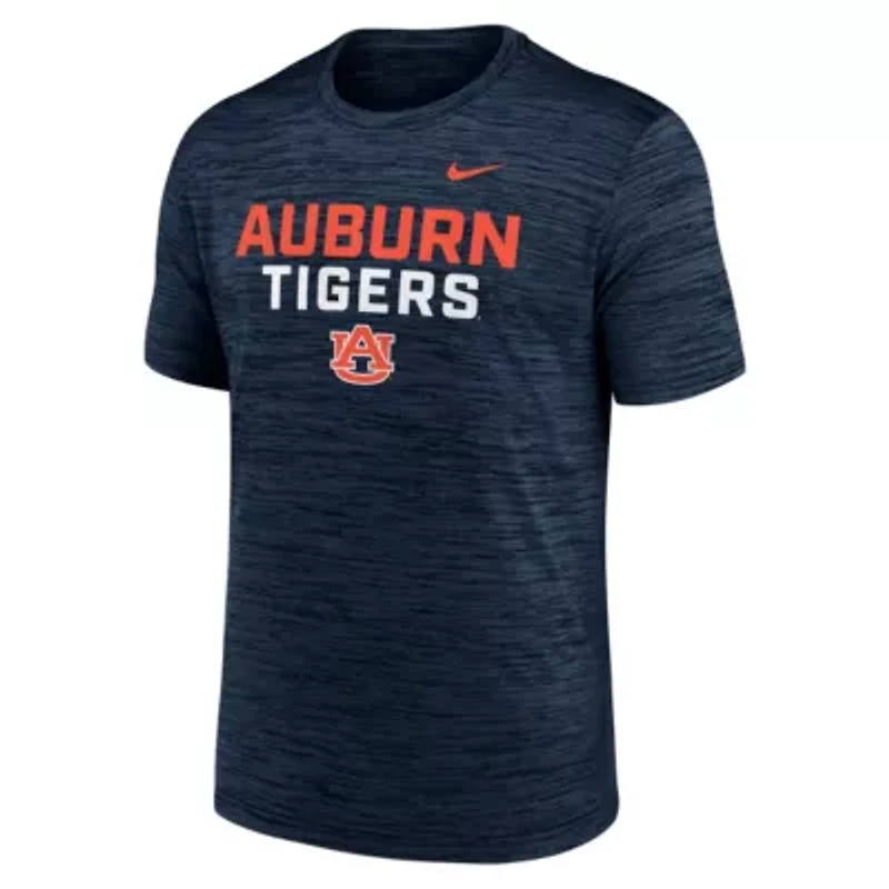 NCAA Nike Auburn Tigers Campus Center Stack Velocity Dri-FIT T-Shirt