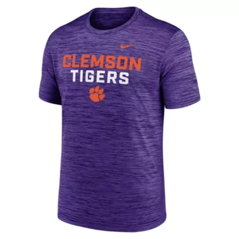 NCAA Nike Clemson Tigers Campus Center Stack Velocity Dri-FIT T-Shirt