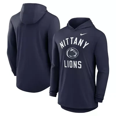 NCAA Nike Penn State Nittany Lions Classic Arch Tri-Blend Dri-FIT Long Sleeve Hoodie T-Shirt