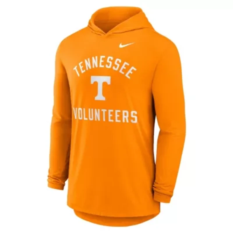 NCAA Nike Tennessee Volunteers Classic Arch Tri-Blend Dri-FIT Long Sleeve Hoodie T-Shirt