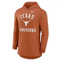 NCAA Nike Texas Longhorns Classic Arch Tri-Blend Dri-FIT Long Sleeve Hoodie T-Shirt
