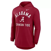 Alabama Crimson Tide NCAA Nike Classic Arch Tri-Blend Dri-FIT Long Sleeve Hoodie T-Shirt