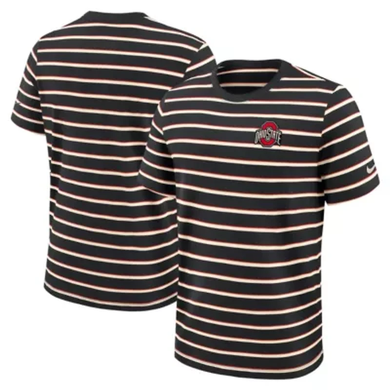 NCAA Nike Ohio State Buckeyes Athletic Prep Legacy Summit Stripe T-Shirt