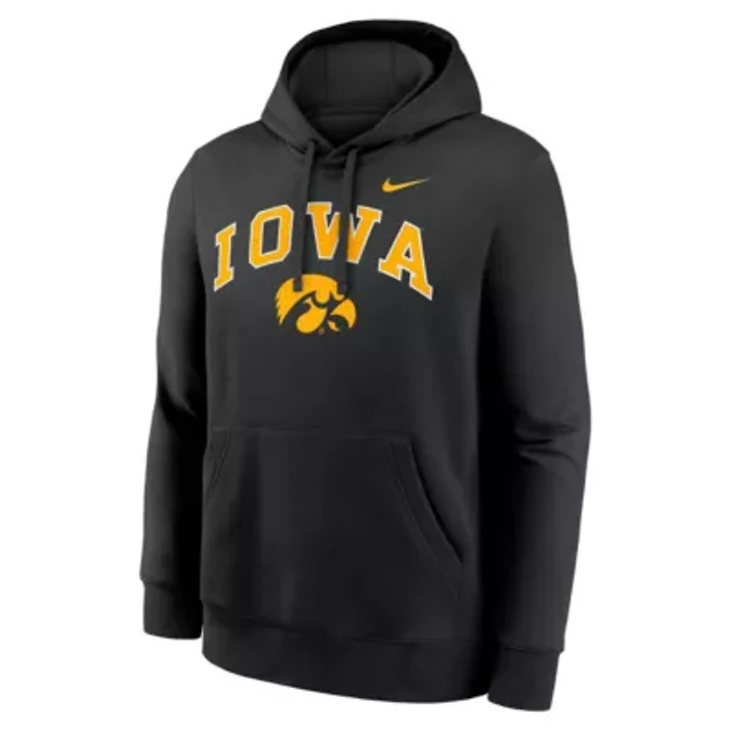 NCAA Nike Iowa Hawkeyes Club Fleece Arch Pullover Hoodie