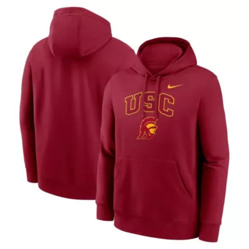 NCAA Nike USC Trojans Club Fleece Arch Pullover Hoodie