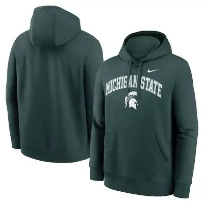 NCAA Nike Michigan State Spartans Club Fleece Arch Pullover Hoodie