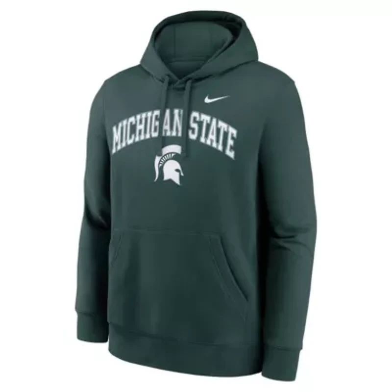 NCAA Nike Michigan State Spartans Club Fleece Arch Pullover Hoodie