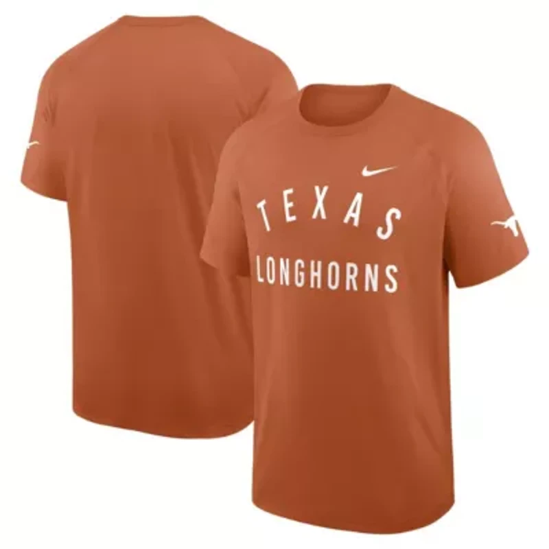 NCAA Nike Texas Longhorns Premium Performance Ready Raglan Dri-FIT T-Shirt