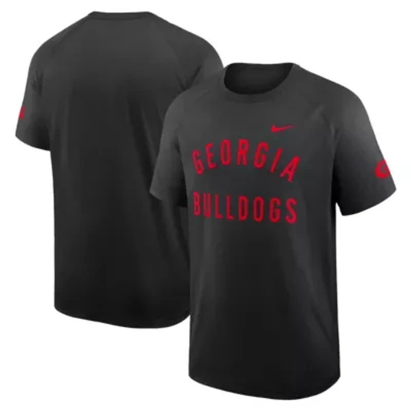 NCAA Nike Georgia Bulldogs Premium Performance Ready Raglan Dri-FIT T-Shirt