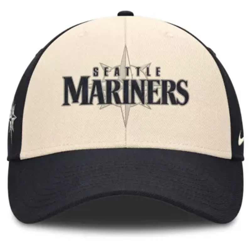 MLB Nike Navy/Natural Seattle Mariners Statement Club Performance Adjustable Hat