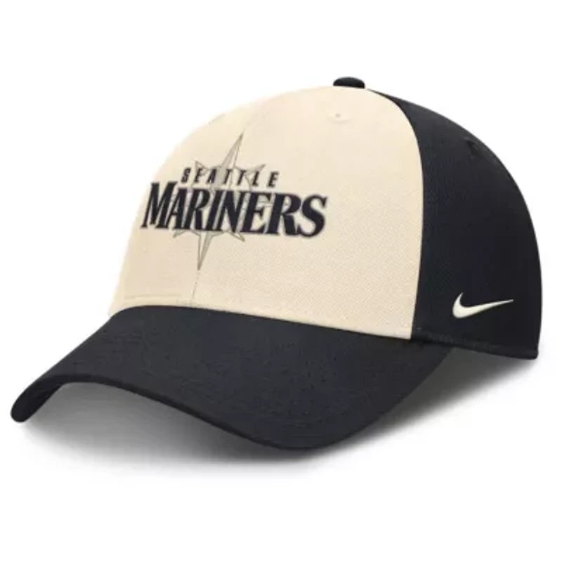 MLB Nike Navy/Natural Seattle Mariners Statement Club Performance Adjustable Hat