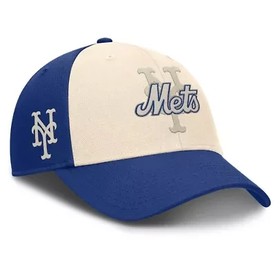 MLB Nike Royal/Natural New York Mets Statement Club Performance Adjustable Hat
