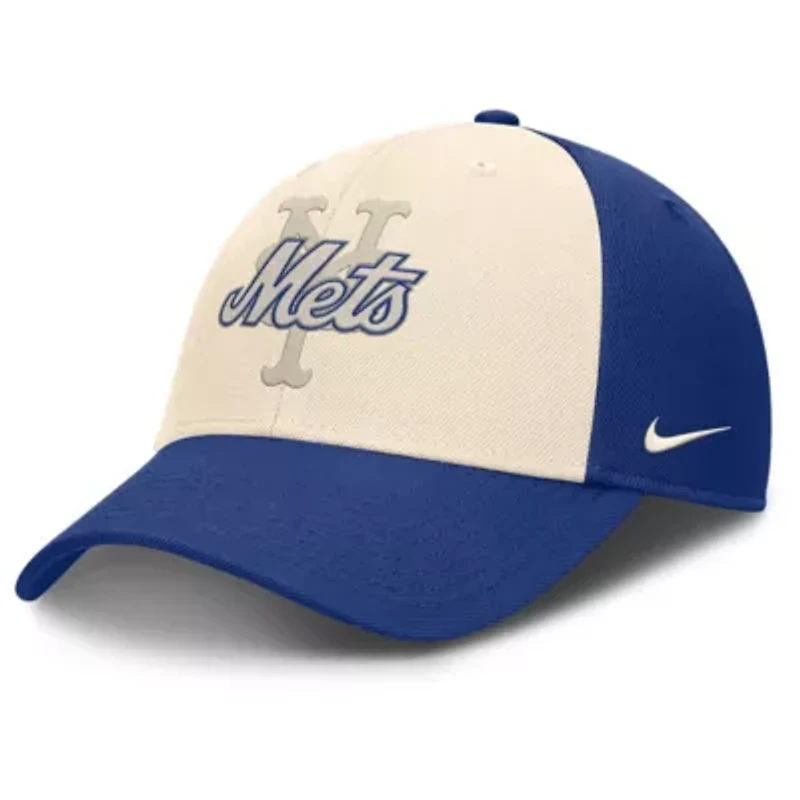 MLB Nike Royal/Natural New York Mets Statement Club Performance Adjustable Hat