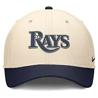 MLB Nike Natural/Navy Tampa Bay Rays Statement Rise Performance Flex Hat