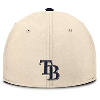 MLB Nike Natural/Navy Tampa Bay Rays Statement Rise Performance Flex Hat