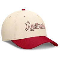 MLB Nike Natural/Red St. Louis Cardinals Statement Rise Performance Flex Hat