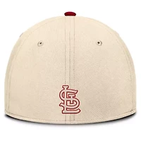 MLB Nike Natural/Red St. Louis Cardinals Statement Rise Performance Flex Hat