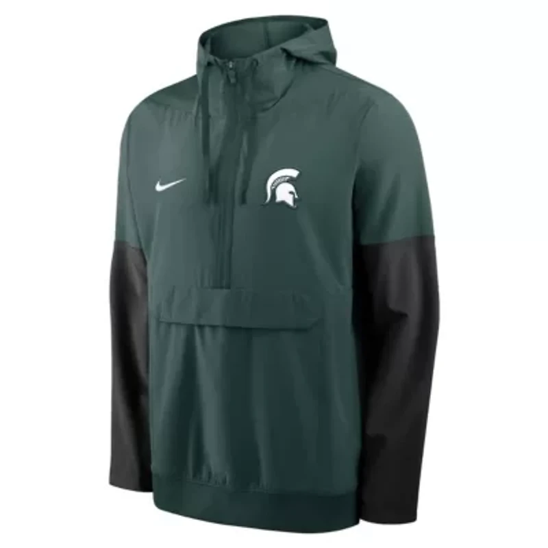 NCAA Nike Michigan State Spartans Anorak Half-Zip Hoodie Jacket