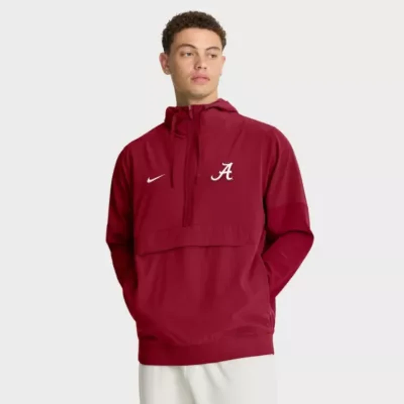 Alabama Crimson Tide NCAA Nike Anorak Half-Zip Hoodie Jacket