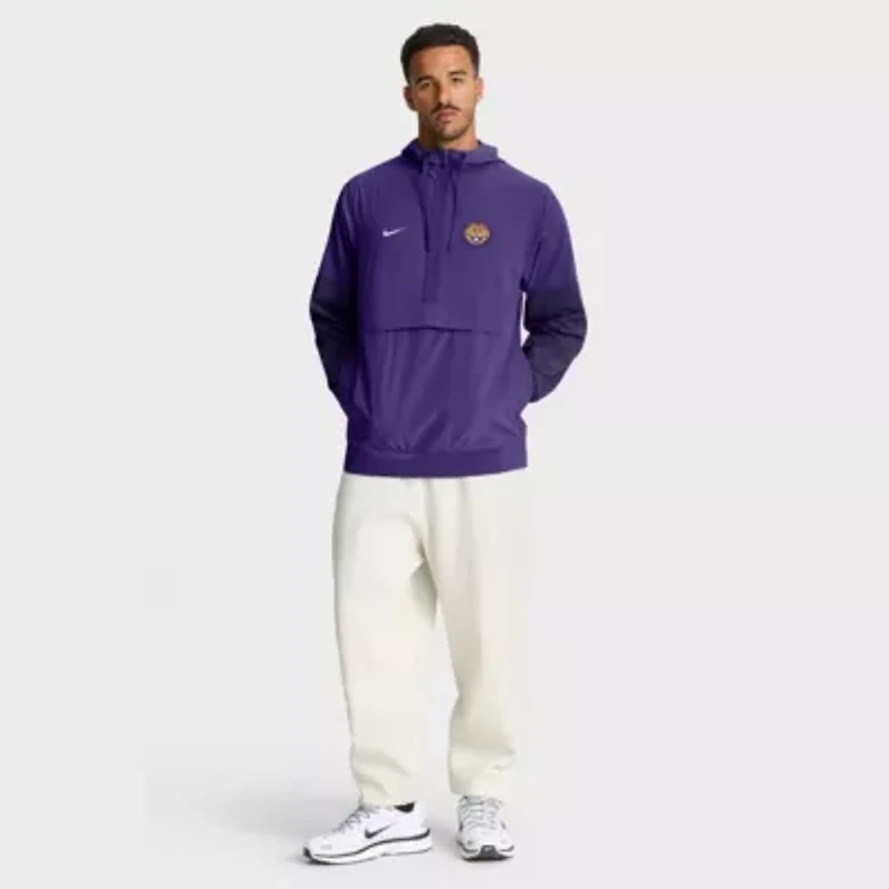 NCAA Nike LSU Tigers Anorak Half-Zip Hoodie Jacket