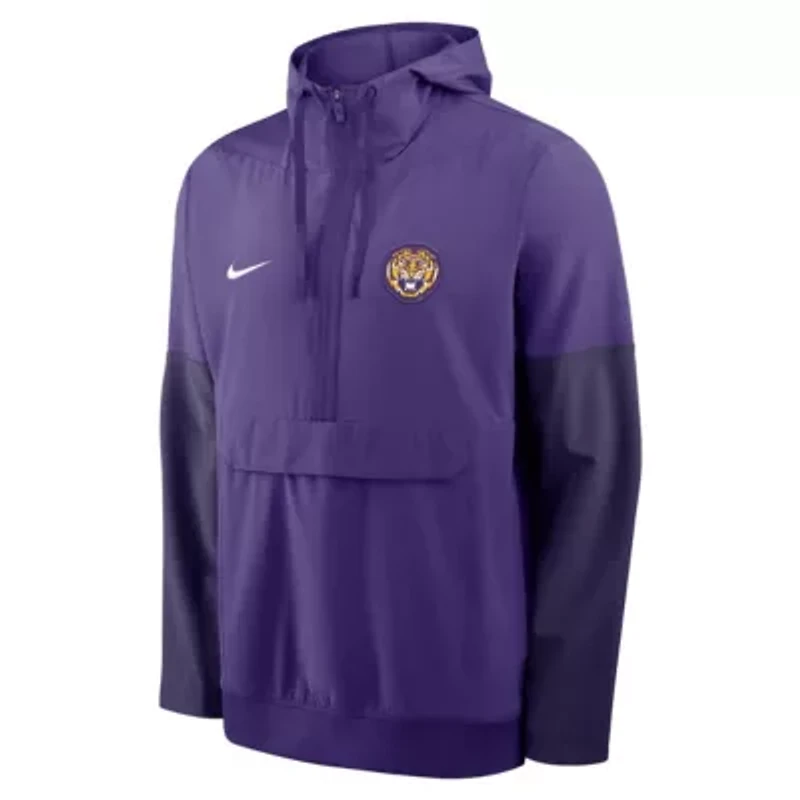 NCAA Nike LSU Tigers Anorak Half-Zip Hoodie Jacket