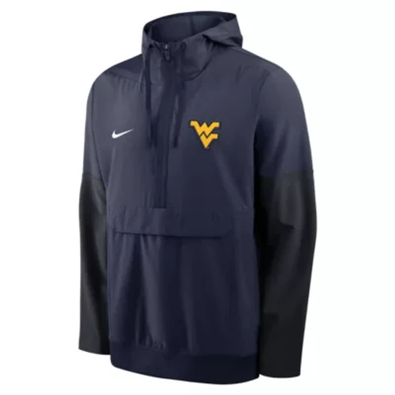 NCAA Nike West Virginia Mountaineers Anorak Half-Zip Hoodie Jacket