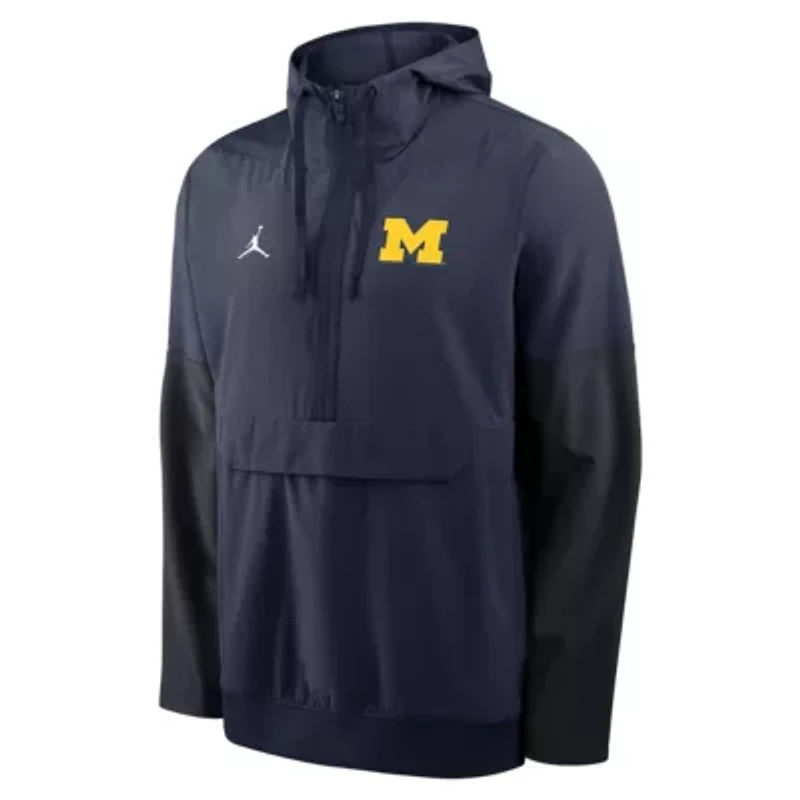 NCAA Nike Michigan Wolverines Anorak Half-Zip Hoodie Jacket