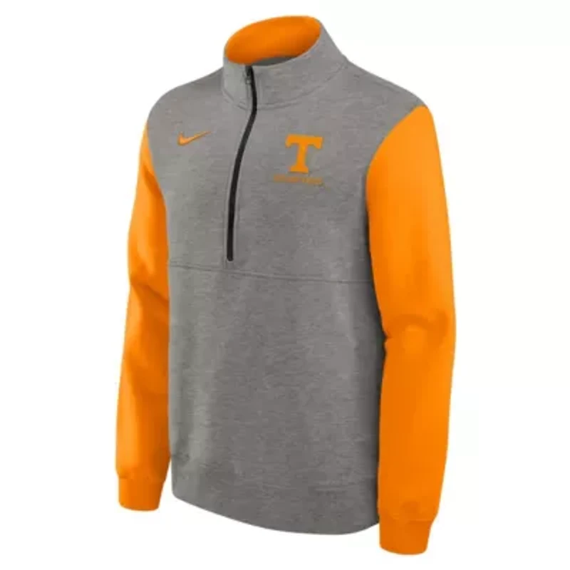NCAA Nike Gray/Tennessee Tennessee Volunteers Club Fleece Half-Zip Pullover