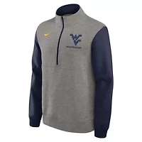 NCAA Nike West Virginia Mountaineers Club Fleece Tri-Blend Half-Zip Pullover