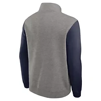 NCAA Nike West Virginia Mountaineers Club Fleece Tri-Blend Half-Zip Pullover