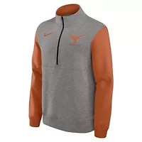 NCAA Nike Gray/Texas Texas Longhorns Club Fleece Half-Zip Pullover