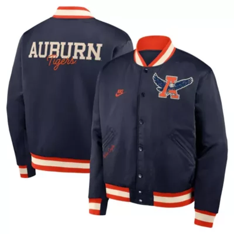 NCAA Nike Auburn Tigers Legacy Full-Snap Bomber Jacket